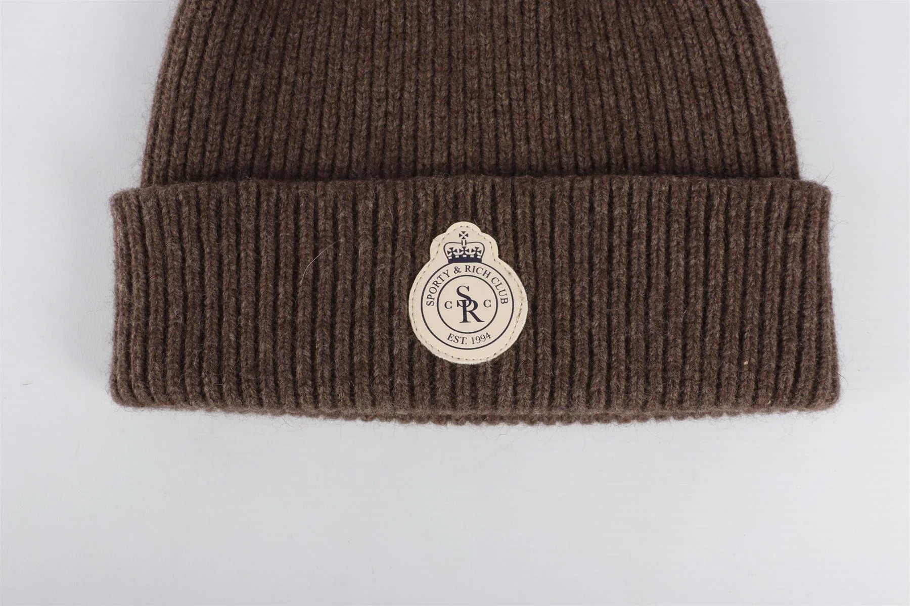 SPORTY & RICH BROWN WOOL BEANIE - Image 3