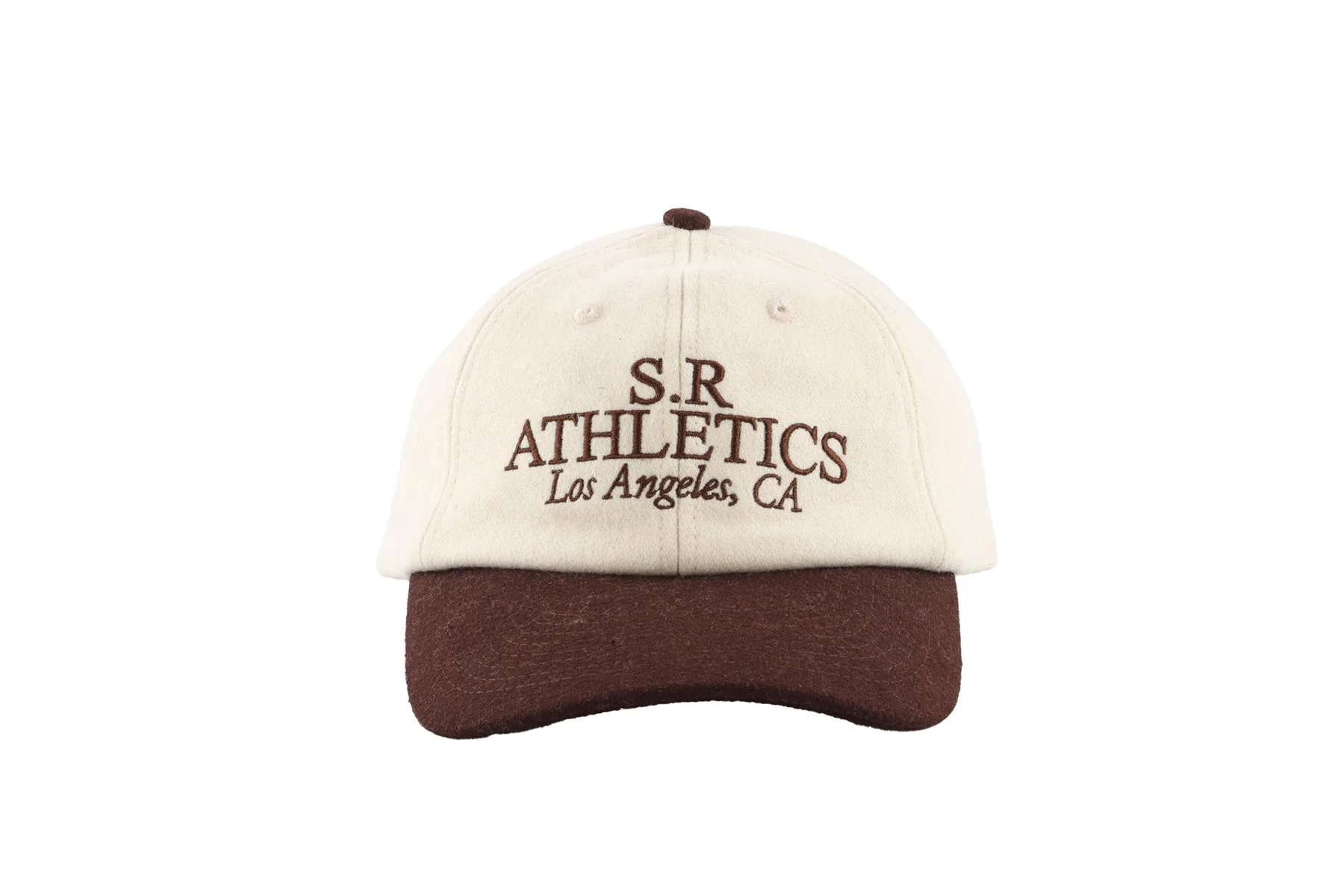 SPORTY & RICH CREAM WOOL BASEBALL CAP - Image 2