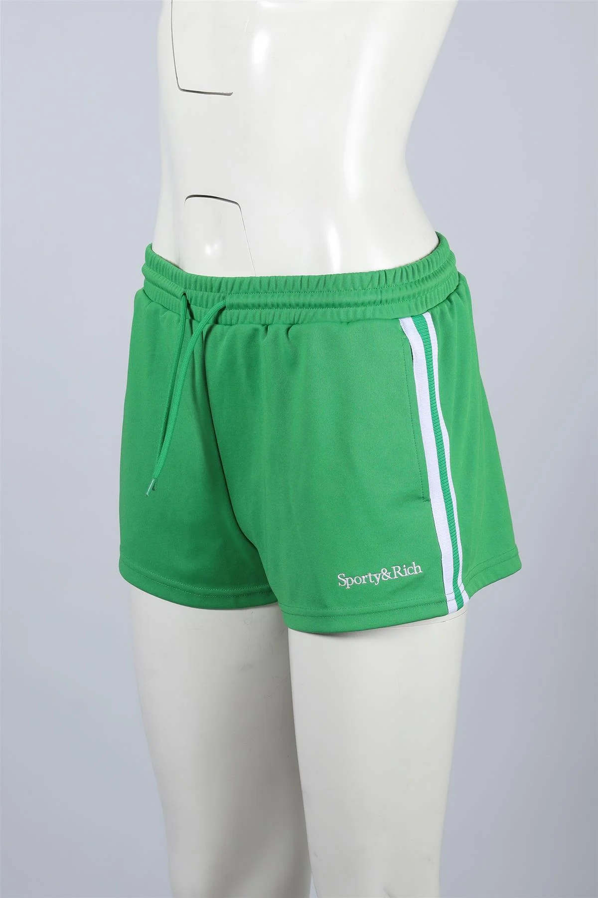 SPORTY & RICH GREEN COTTON SHORTS SMALL - Image 3