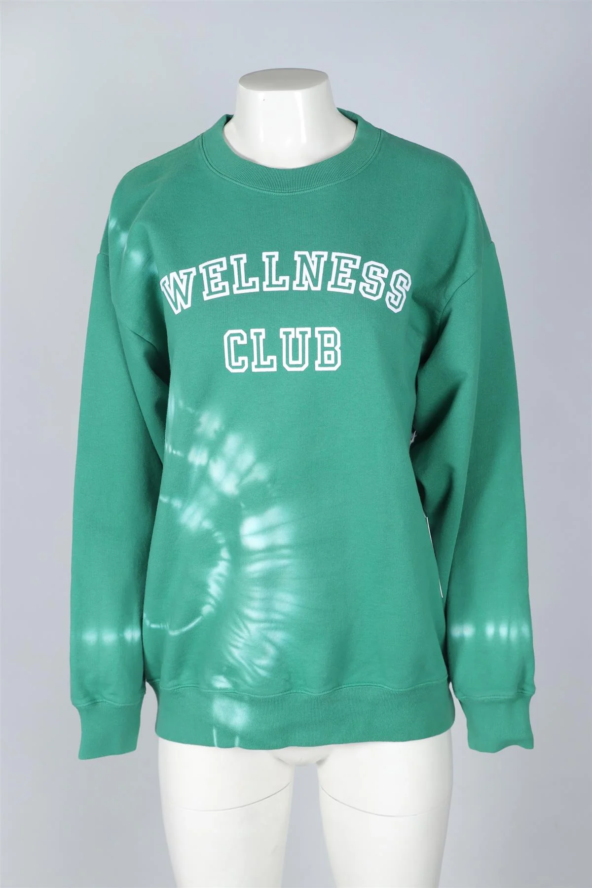 SPORTY & RICH GREEN COTTON SWEATSHIRT MEDIUM - Image 2