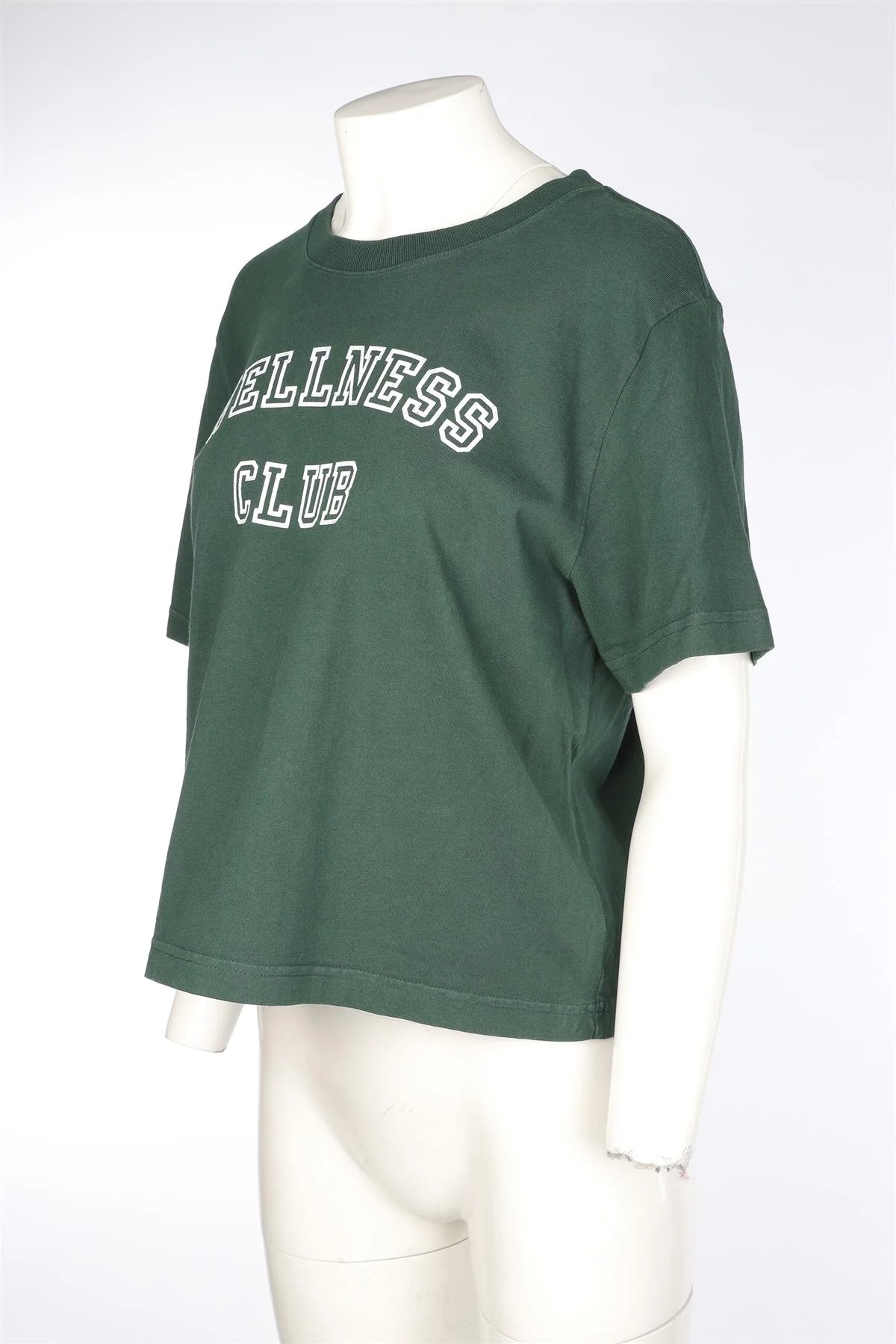 SPORTY & RICH GREEN COTTON T-SHIRT MEDIUM - Image 3