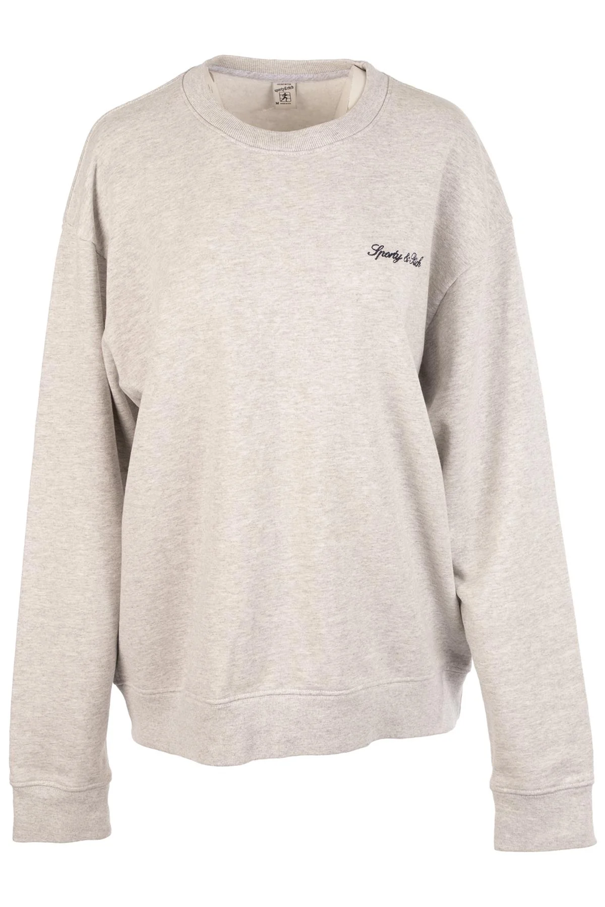 SPORTY & RICH GREY COTTON SWEATSHIRT MEDIUM