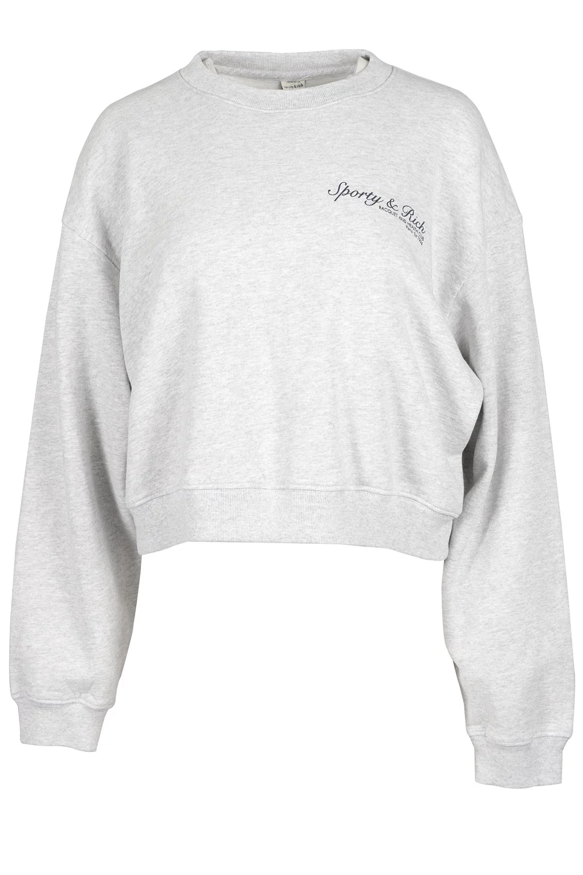 SPORTY & RICH GREY COTTON SWEATSHIRT MEDIUM