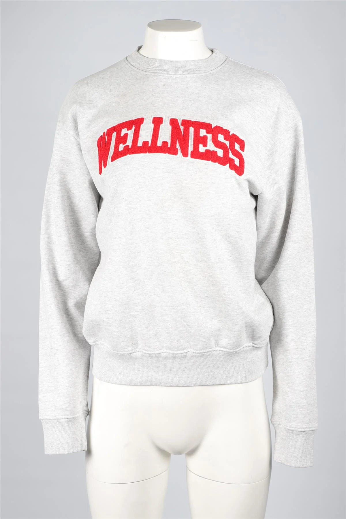 SPORTY & RICH GREY COTTON SWEATSHIRT XSMALL - Image 2