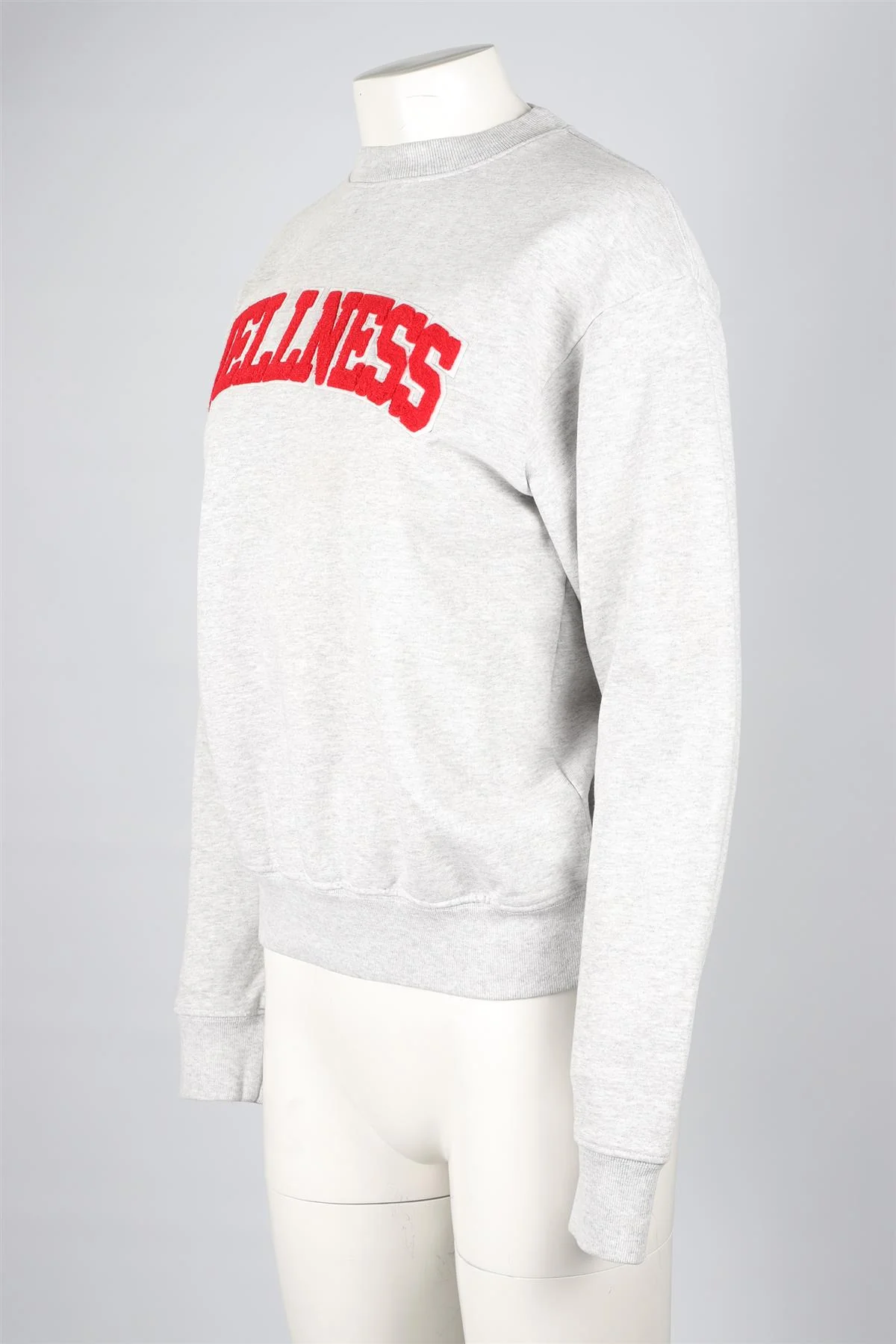 SPORTY & RICH GREY COTTON SWEATSHIRT XSMALL - Image 3