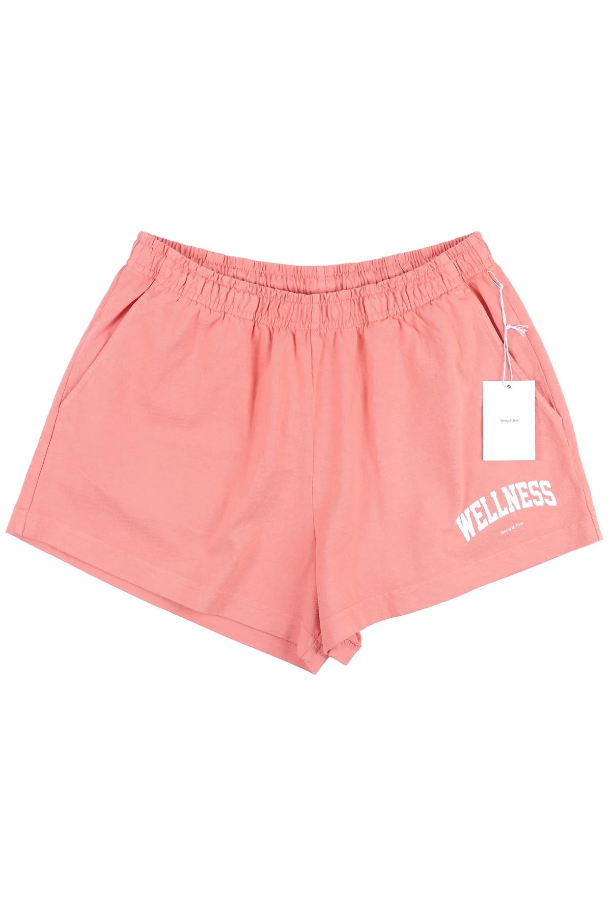 SPORTY & RICH ORANGE COTTON SHORTS MEDIUM