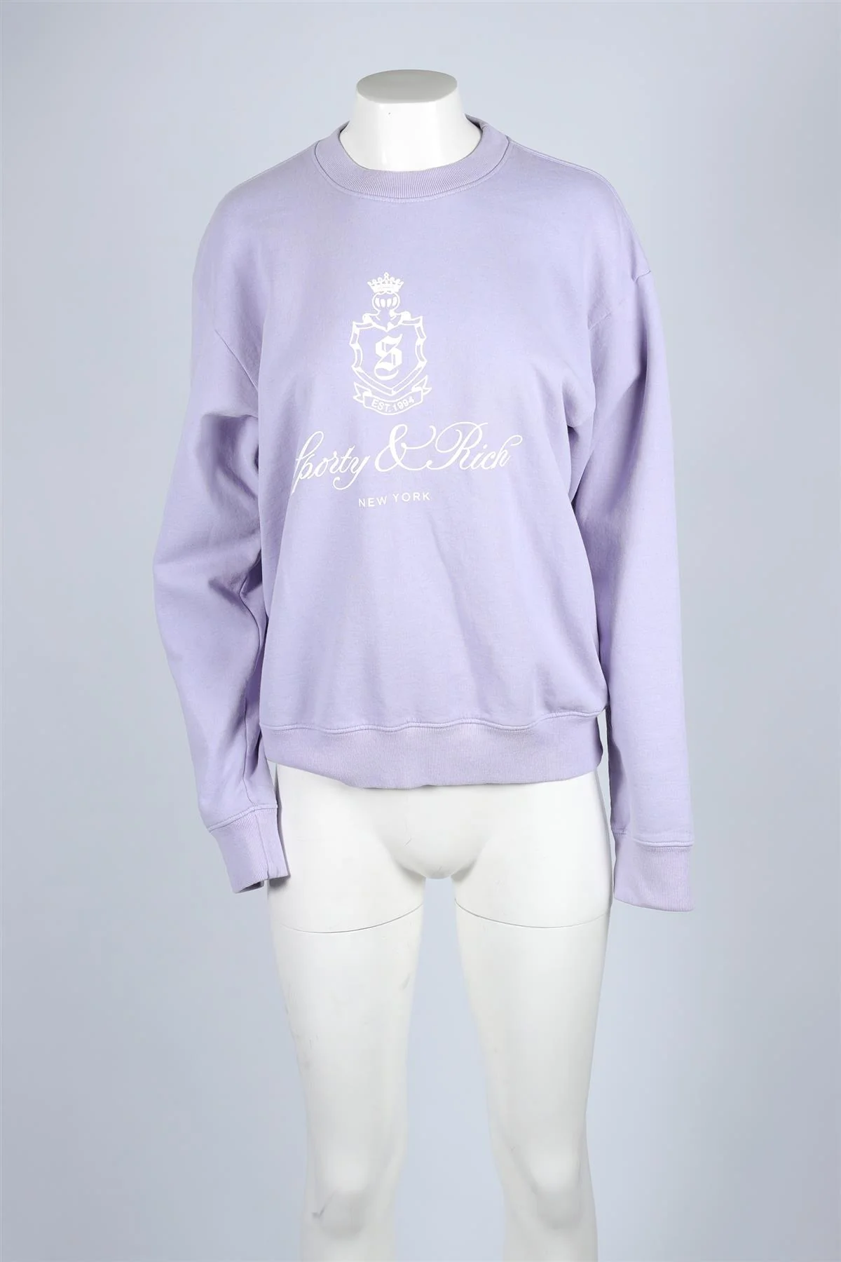 SPORTY & RICH PURPLE COTTON SWEATSHIRT MEDIUM - Image 2