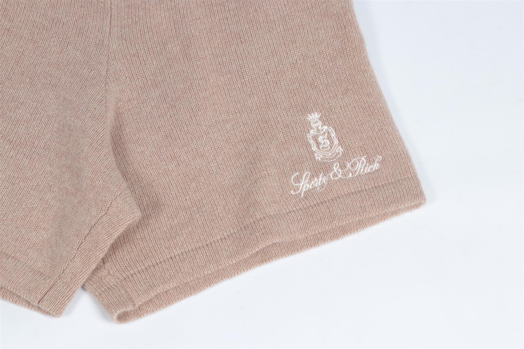 SPORTY & RICH TAUPE CASHMERE SHORTS MEDIUM - Image 3