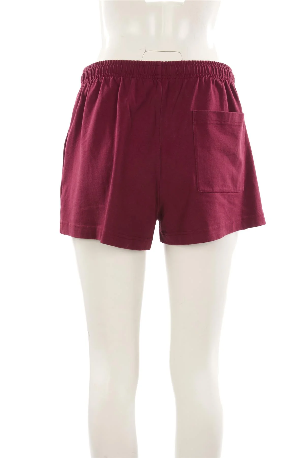 SPORTY & RICH + THE CARLYLE BURGUNDY COTTON SHORTS LARGE - Image 4