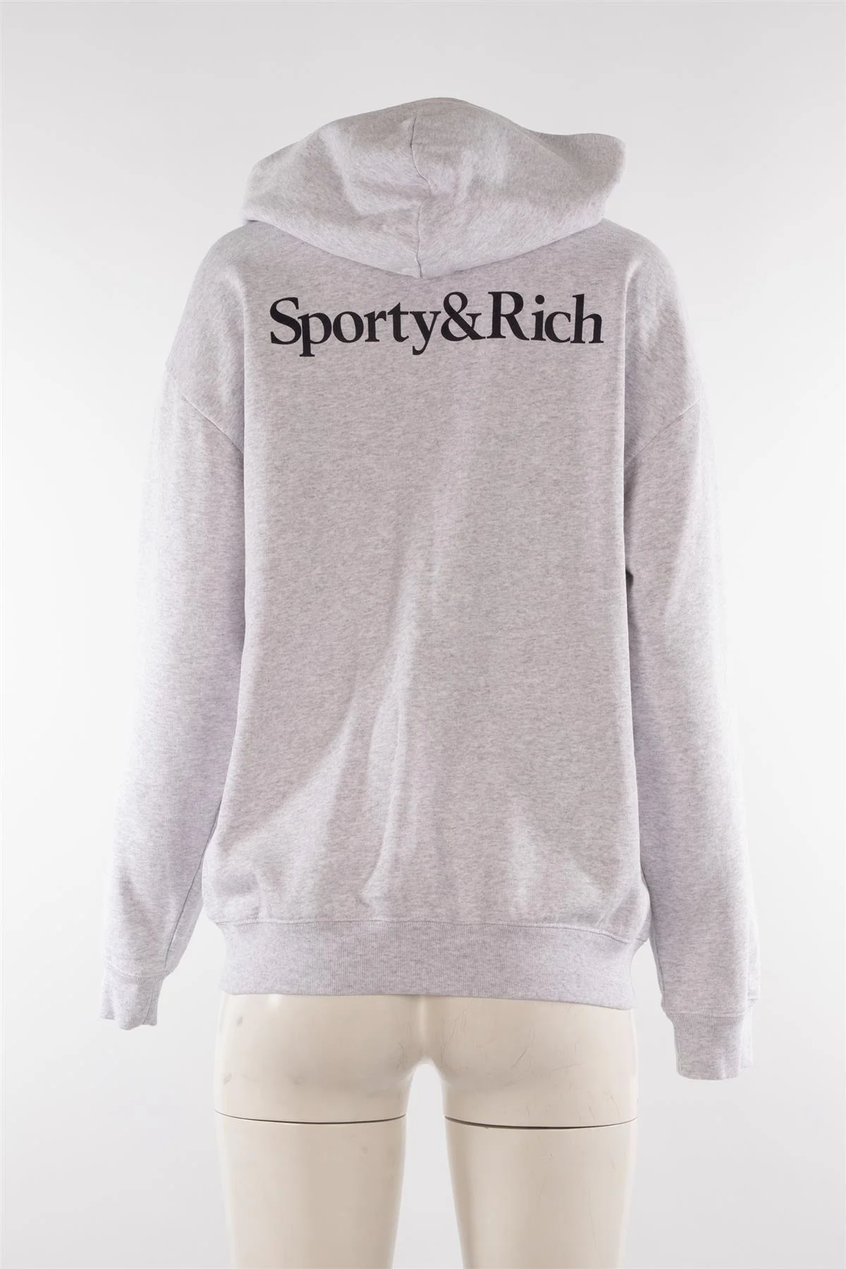 SPORTY & RICH + YANKEES GREY COTTON HOODIE MEDIUM - Image 4