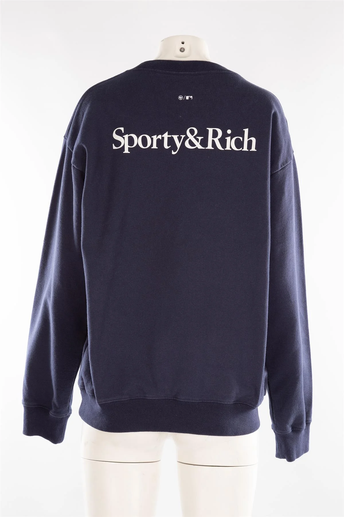 SPORTY & RICH + YANKEES NAVY COTTON SWEATSHIRT MEDIUM - Image 4