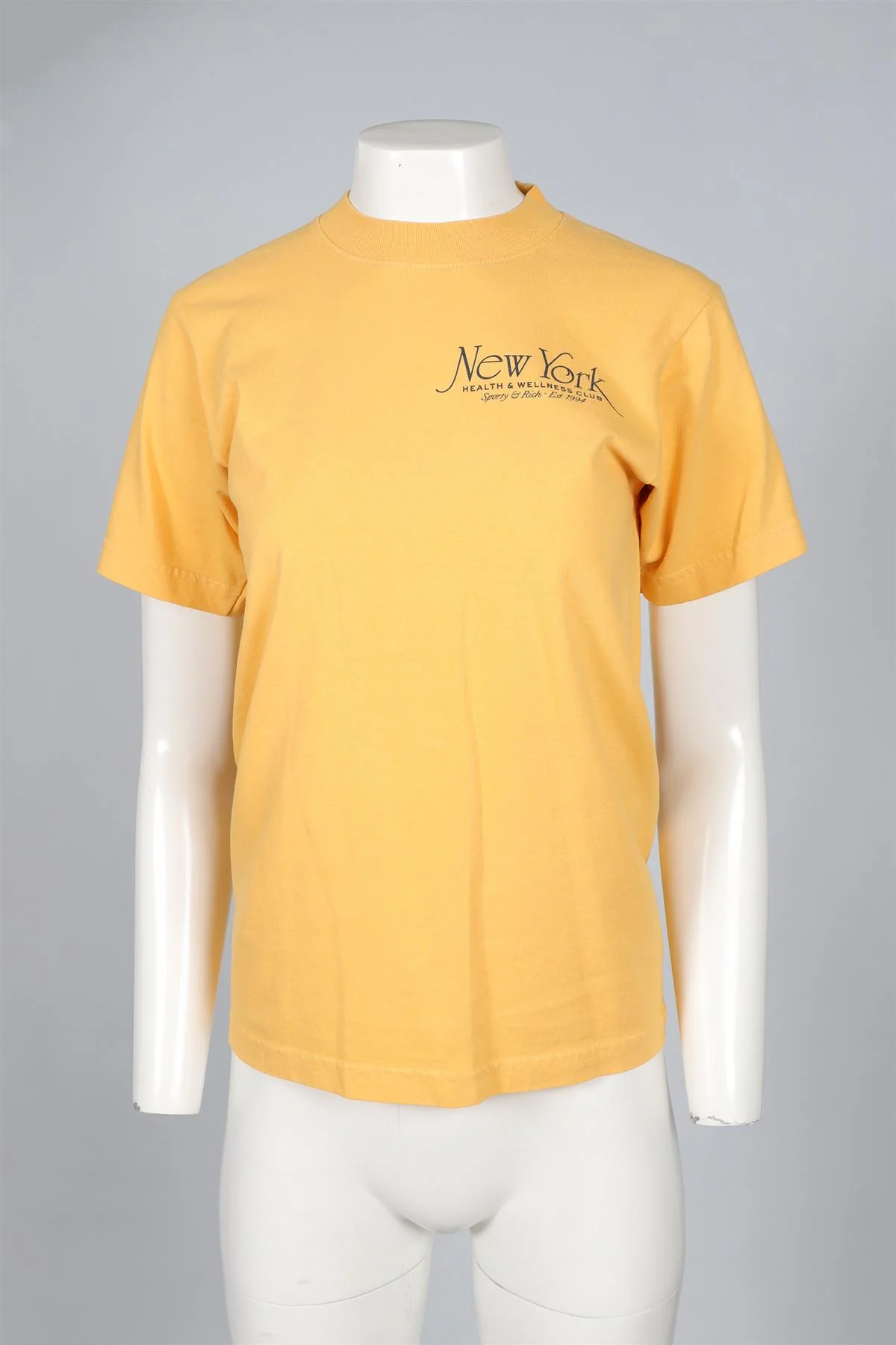 SPORTY & RICH YELLOW COTTON T-SHIRT XSMALL - Image 2