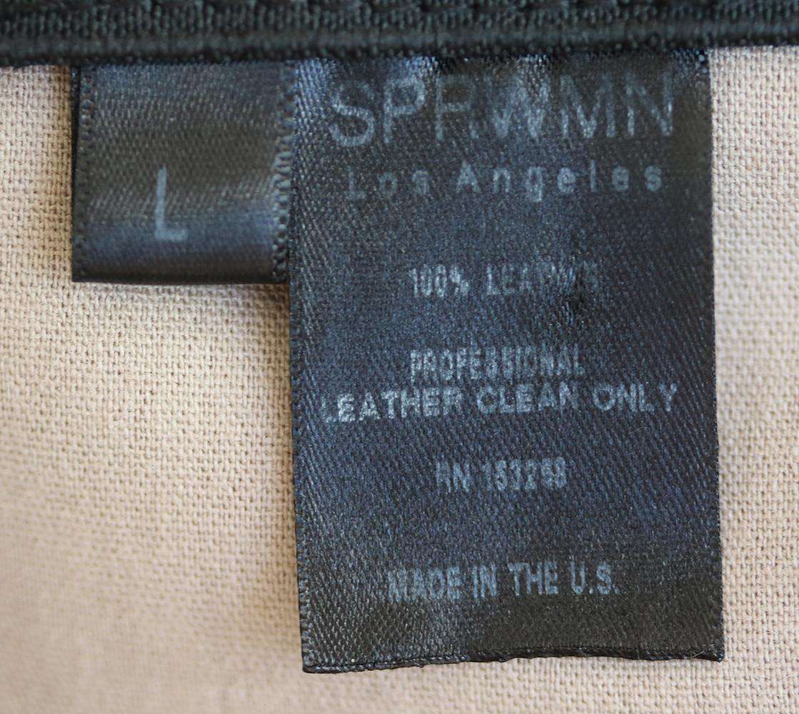 SPRWMN ATHLETIC CAPRI LEATHER LEGGINGS LARGE - Image 5