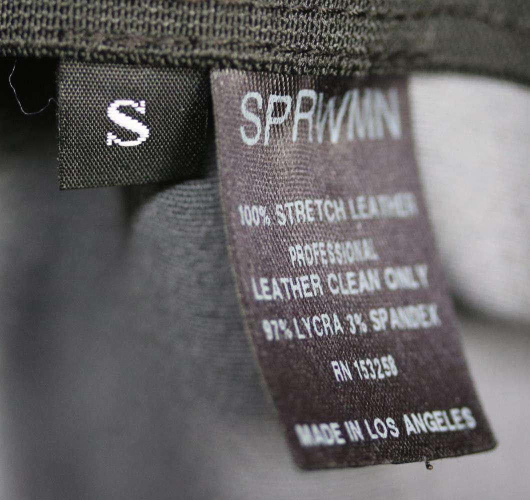 SPRWMN HIGH RISE LEATHER LEGGINGS SMALL - Image 5