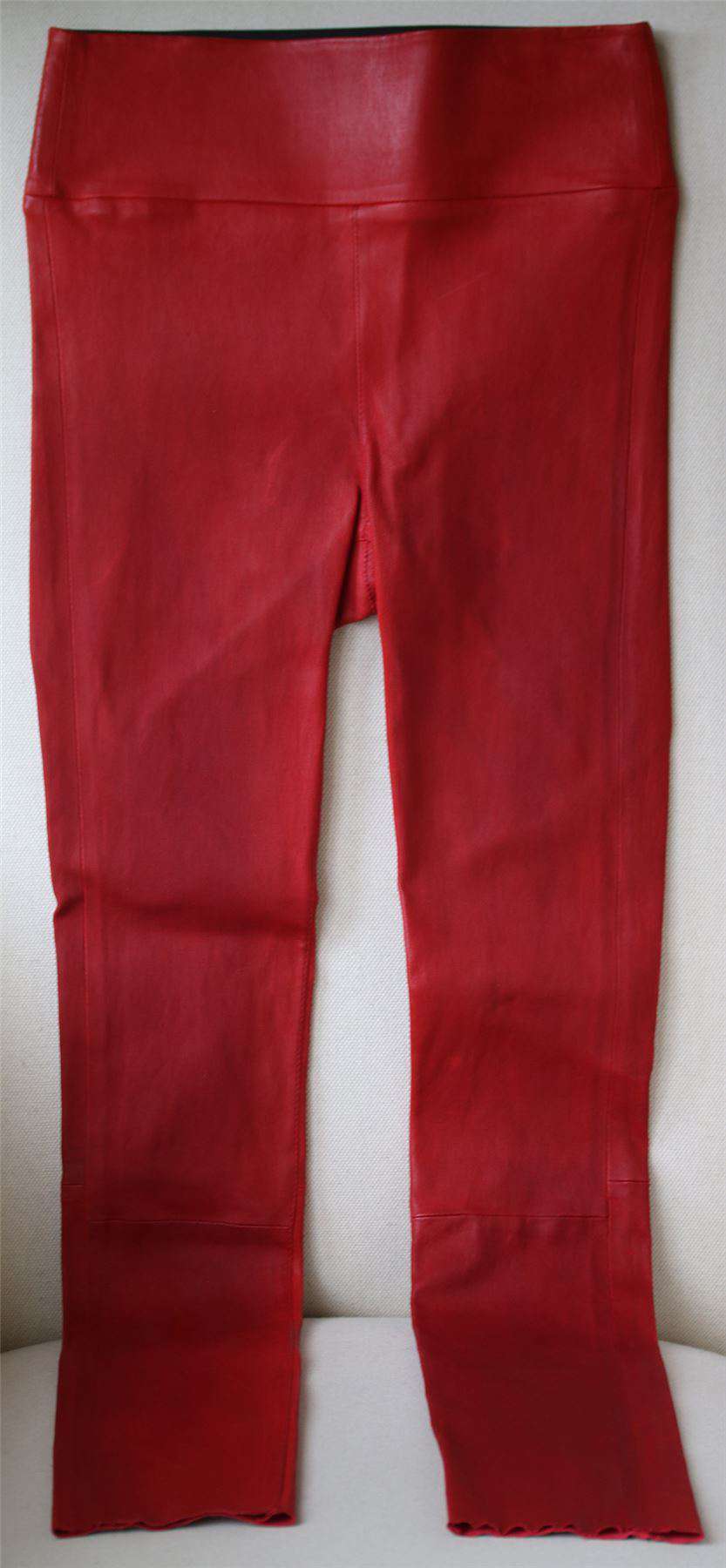 SPRWMN HIGH WAIST LEATHER LEGGINGS SMALL - Image 3