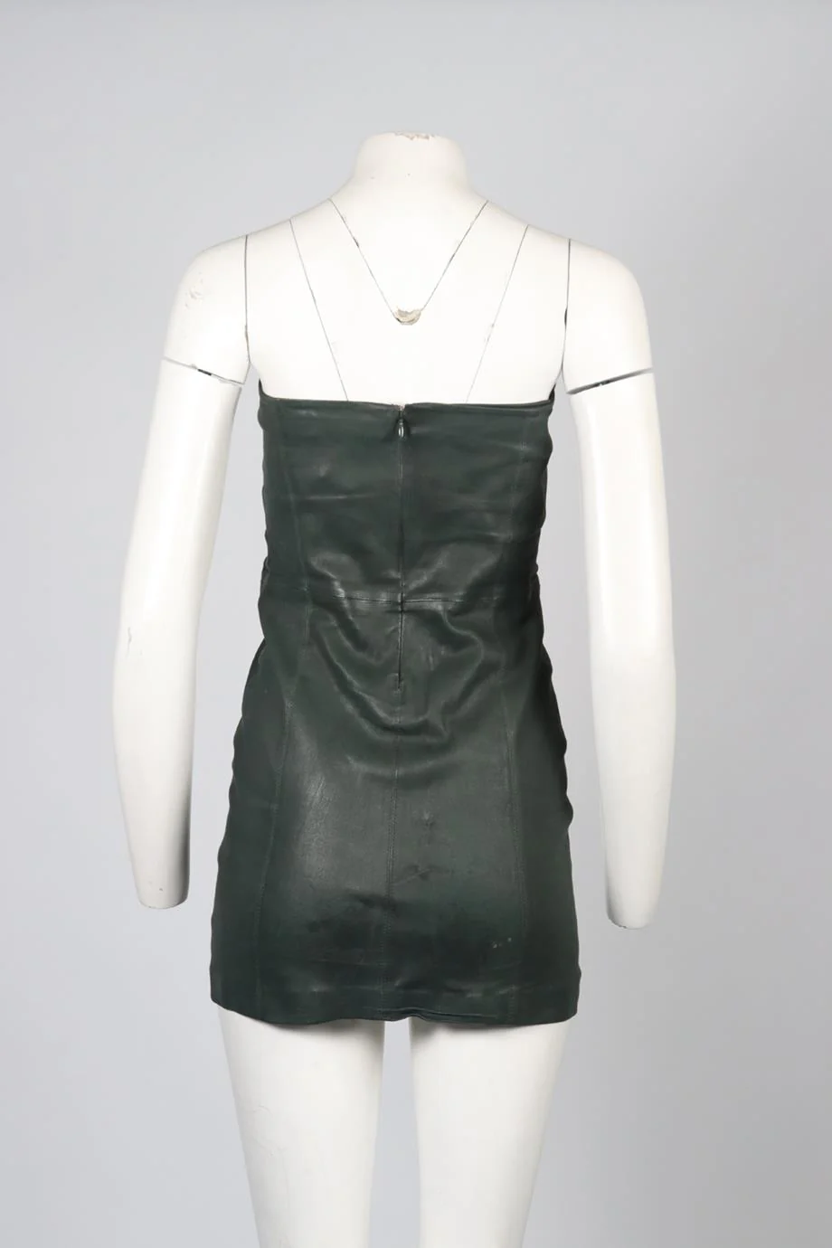 SPRWMN STRAPLESS LEATHER MINI DRESS MEDIUM - Image 4