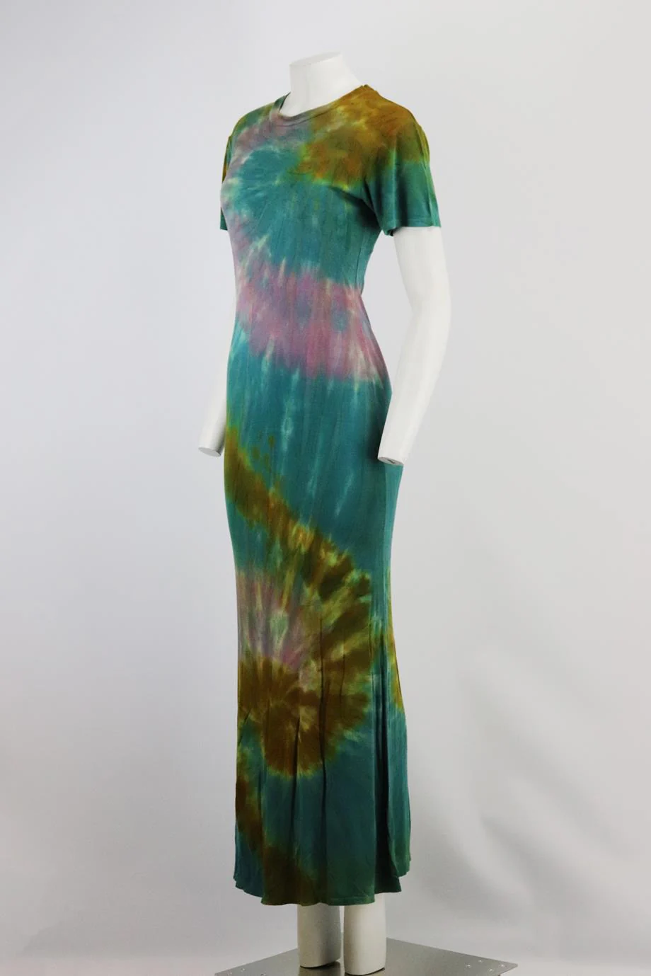 SPRWMN TIE DYED RIBBED KNIT MAXI DRESS SMALL - Image 3