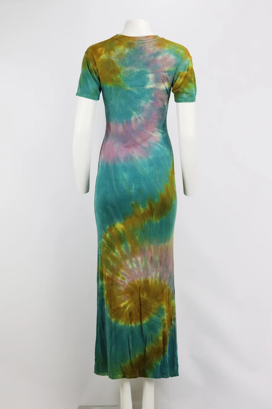 SPRWMN TIE DYED RIBBED KNIT MAXI DRESS SMALL - Image 4