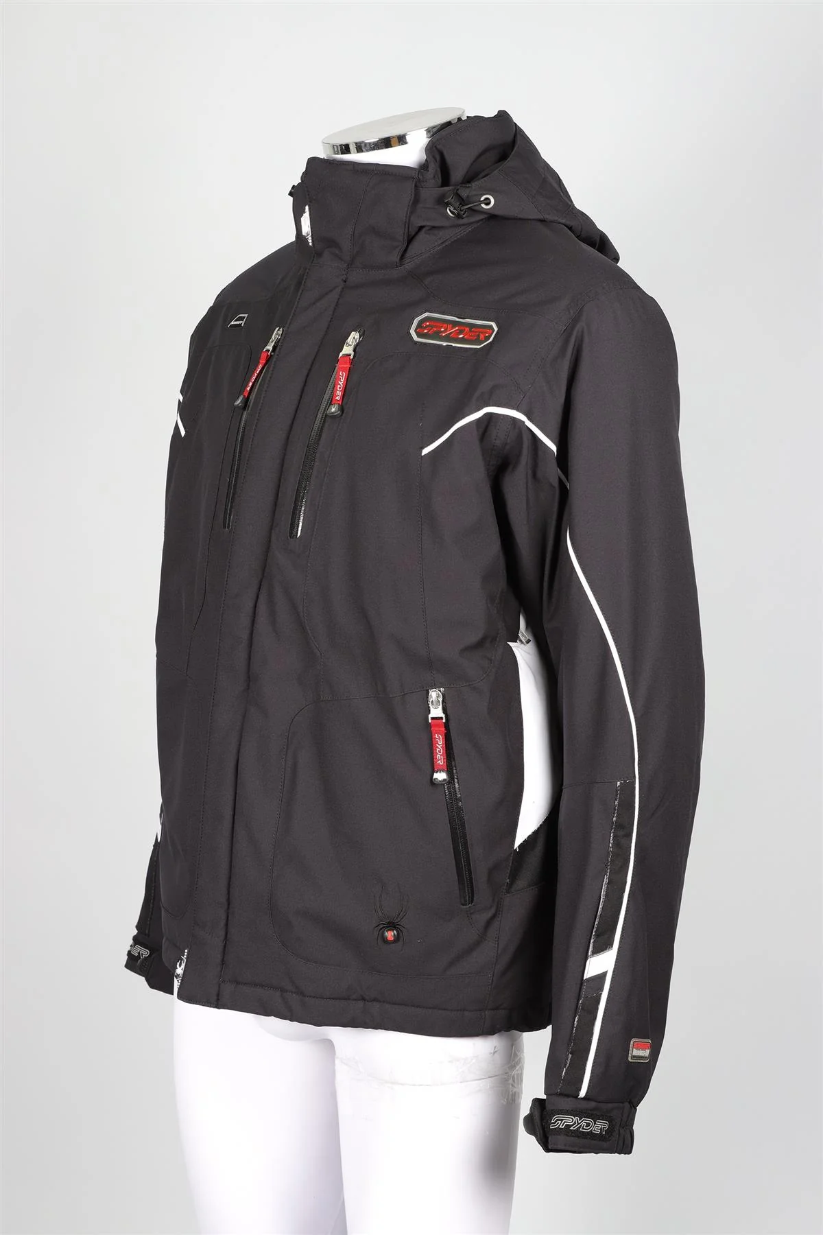 SPYDER BLACK MEN'S PADDED JACKET MEDIUM - Image 3