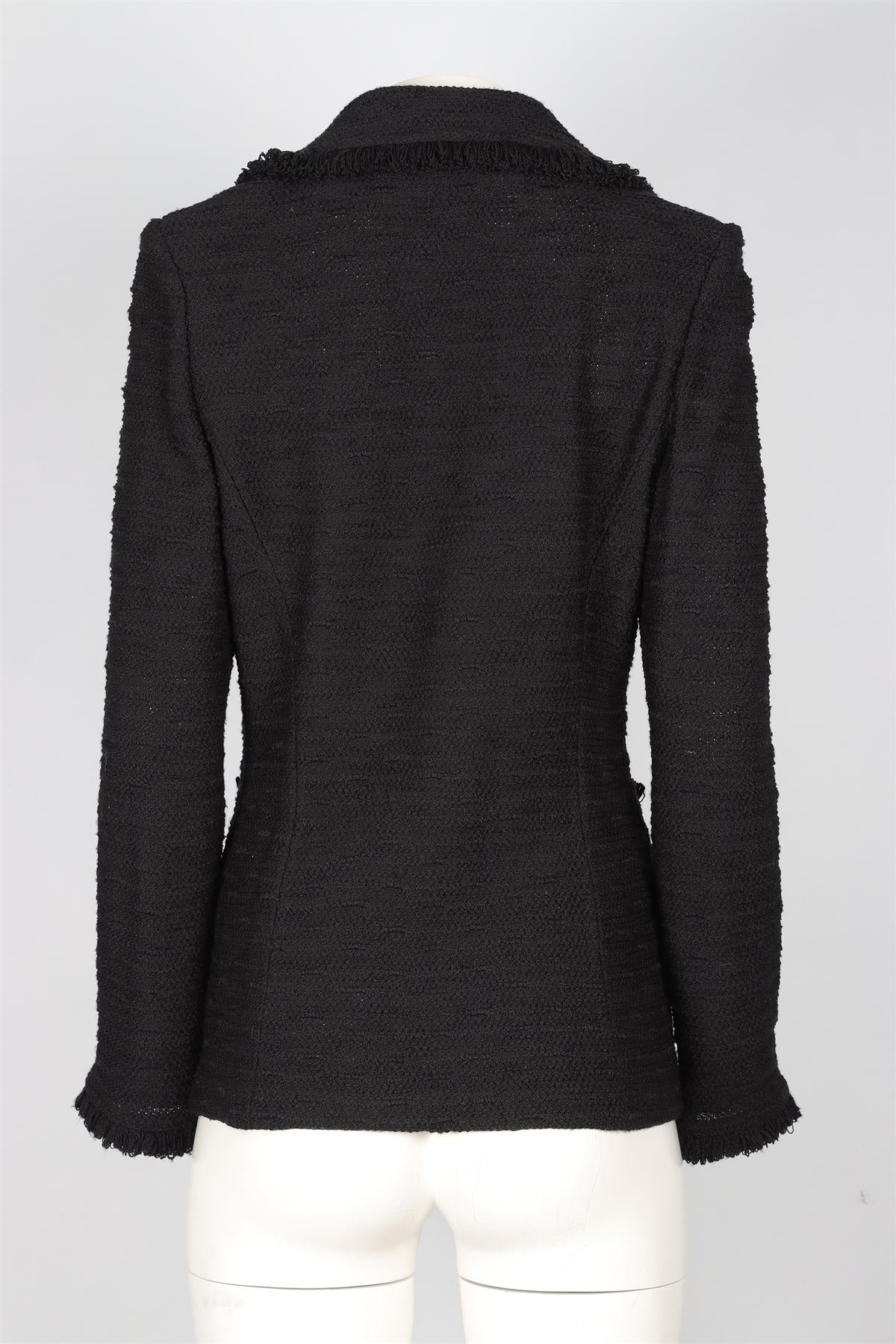 ST JOHN'S CAVIAR BLACK WOOL JACKET US 6 UK 10 - Image 4