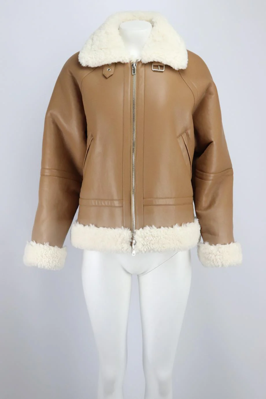 STAND STUDIO RIND FAUX SHEARLING JACKET SMALL - Image 2
