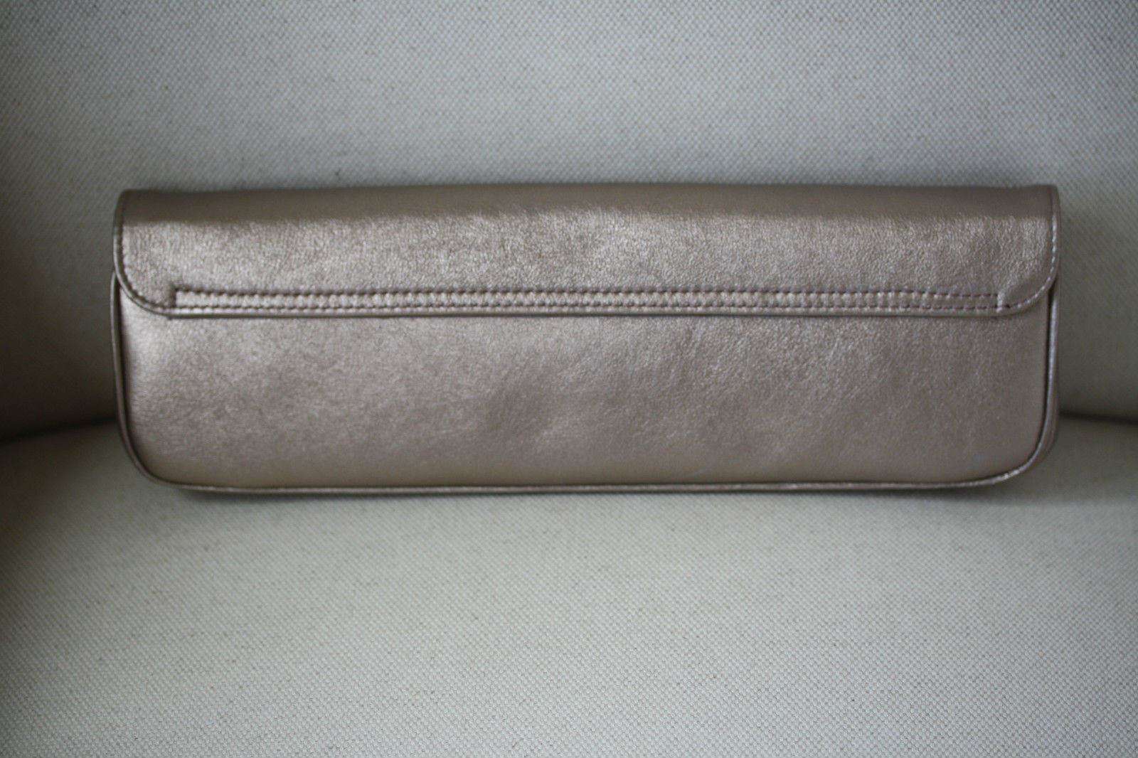 STARK AT HARRODS BRONZE LEATHER STUDDED BAGUETTE CLUTCH BAG - Image 5