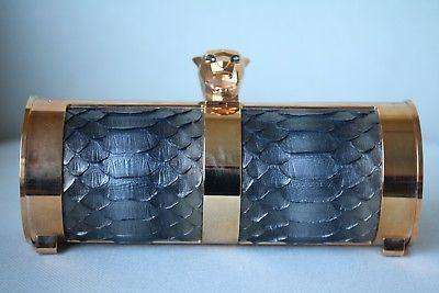 STARK AT HARRODS FIERCE SNAKE PYTHON PANTHER CLUTCH BAG - Image 2