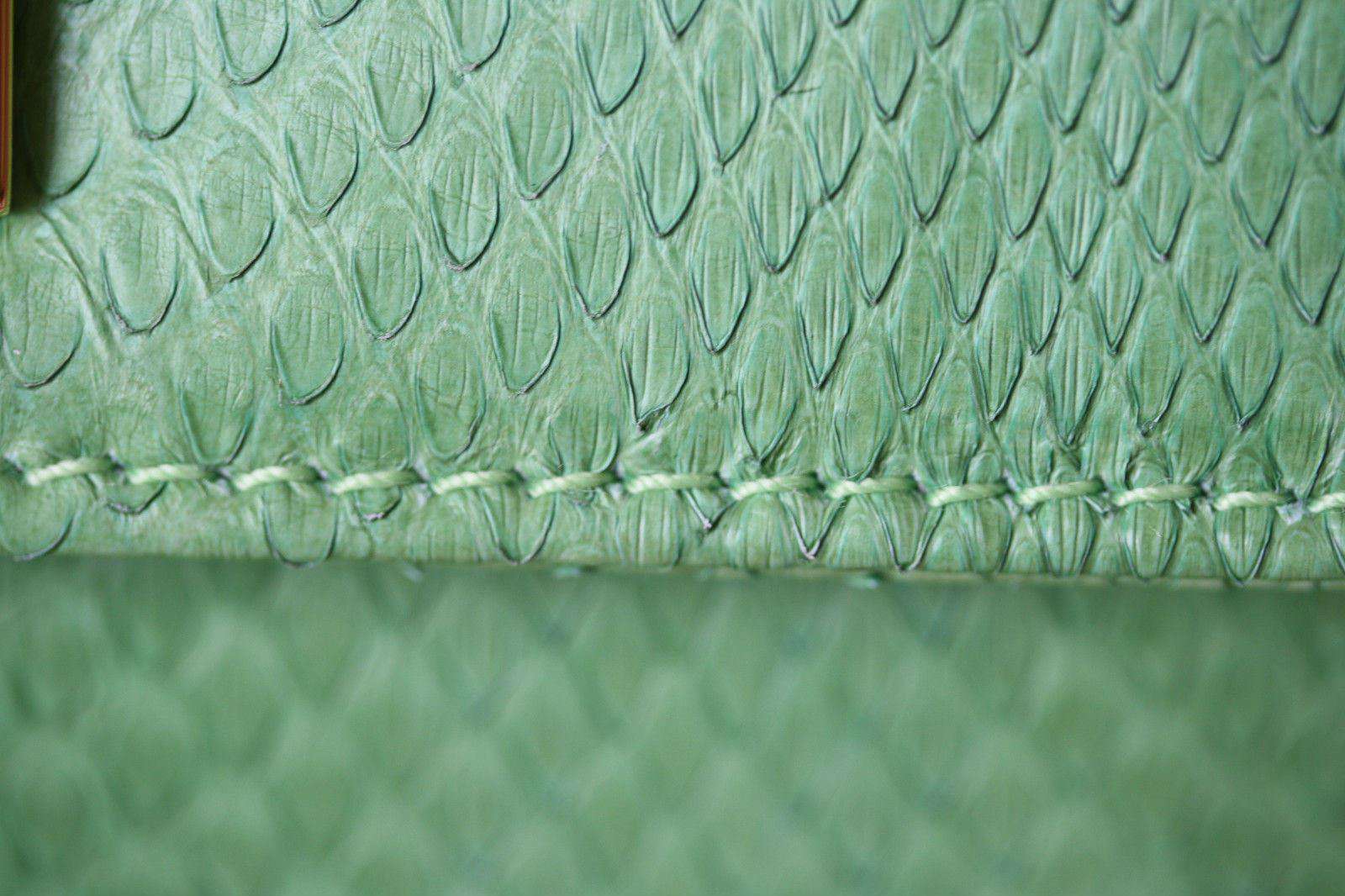 STARK AT HARRODS GREEN PYTHON LEATHER CLUTCH BAG - Image 3