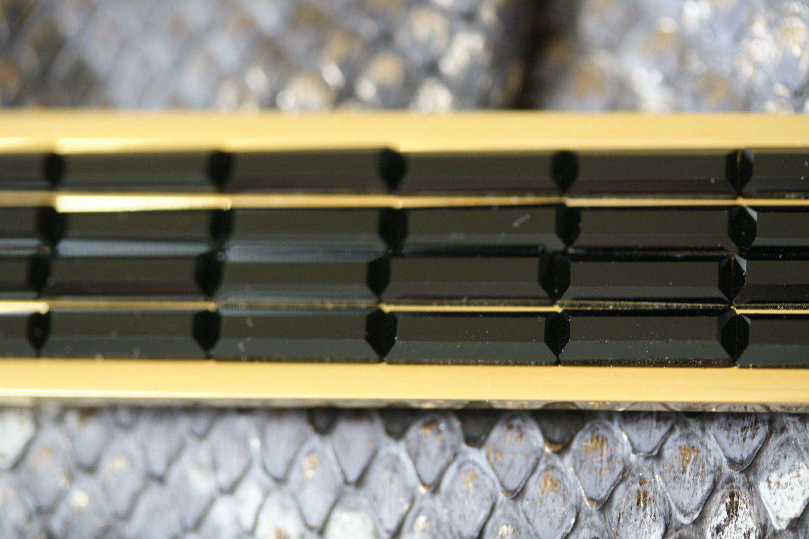 STARK AT HARRODS HAND PAINTED MIDNIGHT BLUE PYTHON LUSTER CLUTCH BAG - Image 3