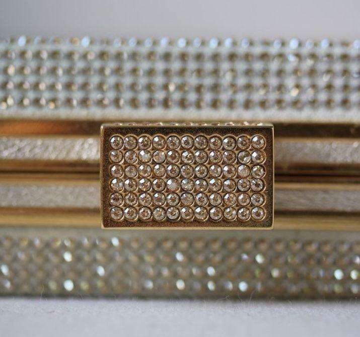 STARK AT HARRODS LADY IN THE NIGHT CHAMPAGNE CRYSTAL BOX CLUTCH - Image 10