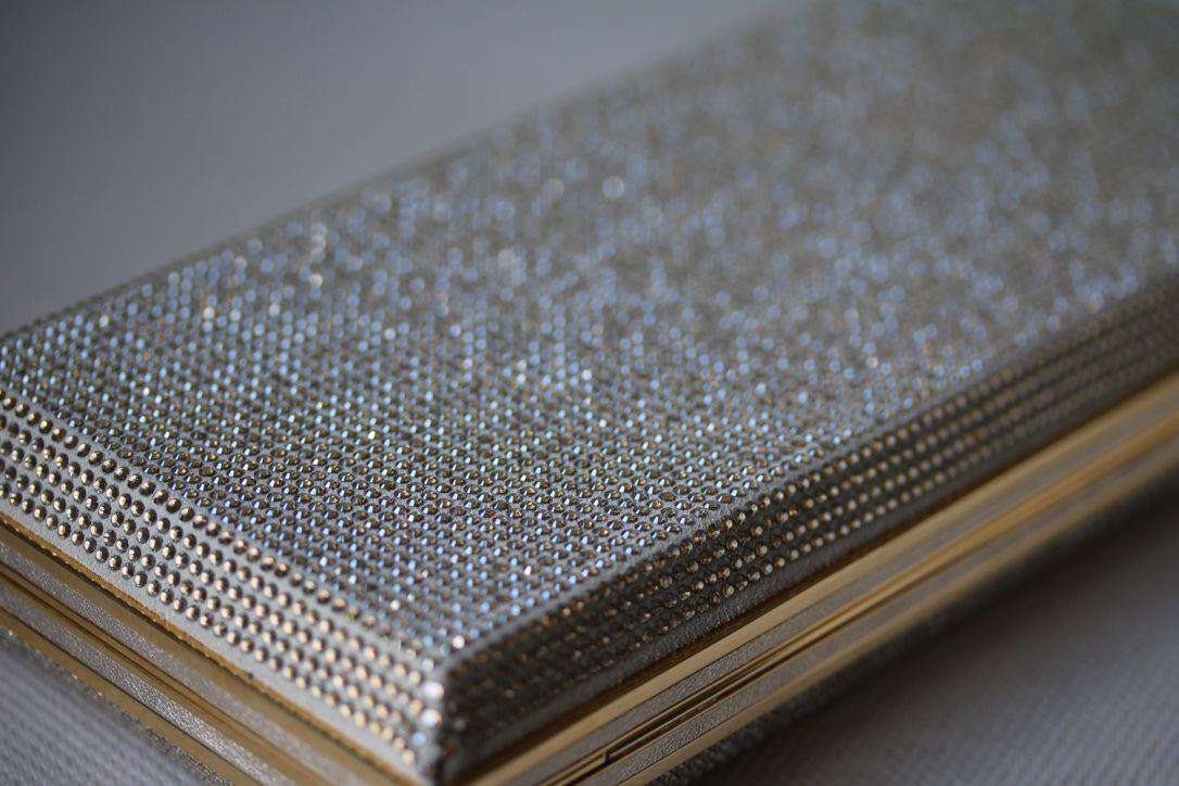 STARK AT HARRODS LADY IN THE NIGHT CHAMPAGNE CRYSTAL BOX CLUTCH - Image 4