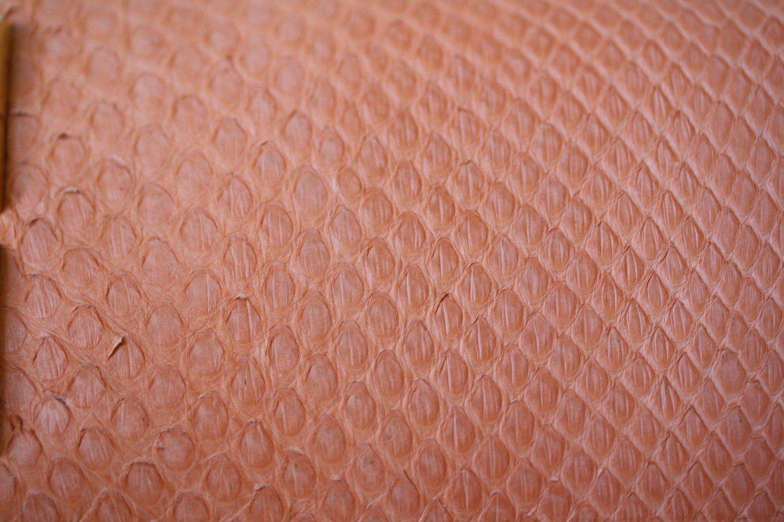 STARK AT HARRODS ORANGE PYTHON STUDDED BAGUETTE CLUTCH BAG - Image 6
