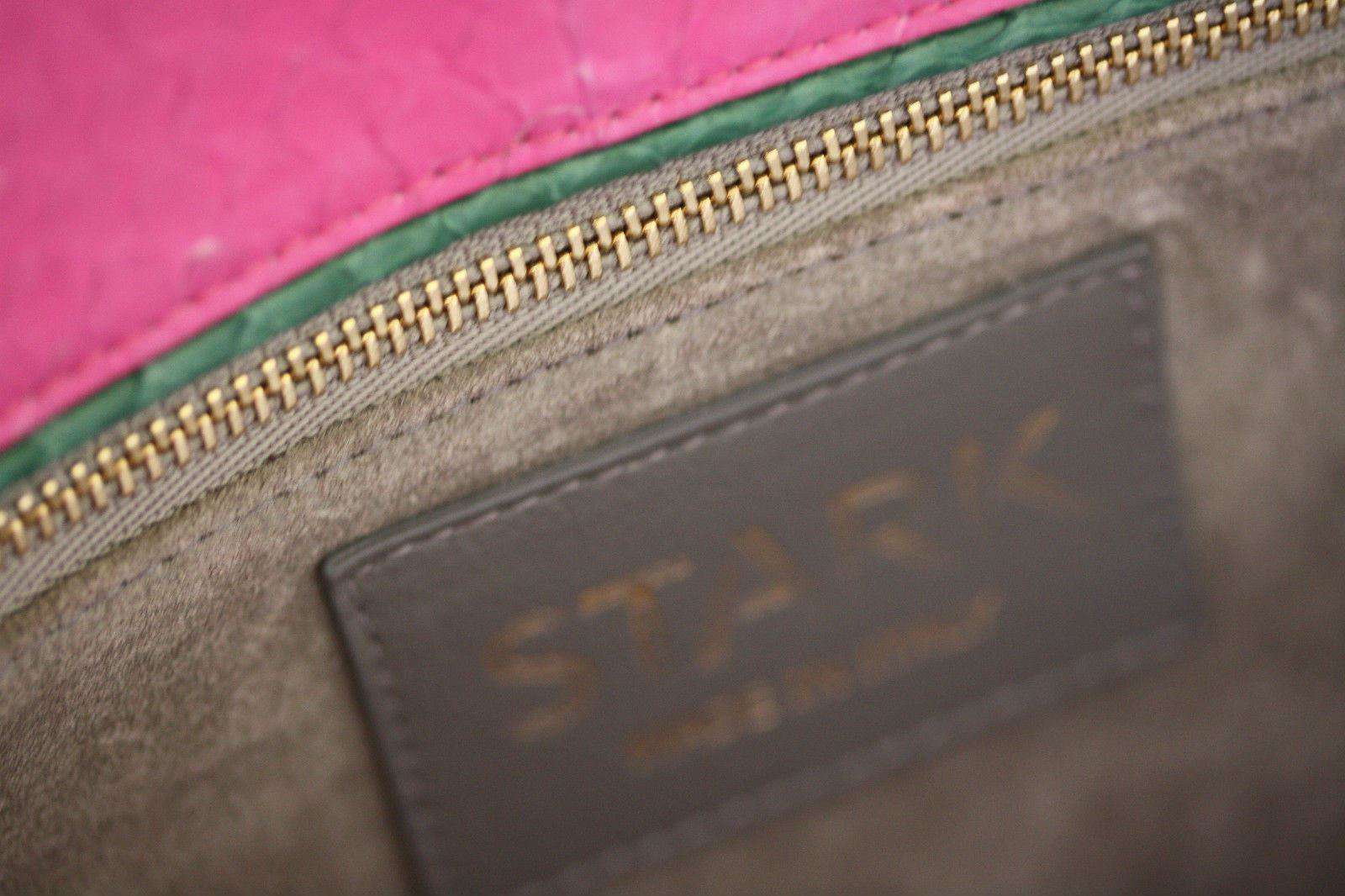 STARK AT HARRODS PINK PYTHON STUDDED OVERSIZED CLUTCH BAG - Image 8