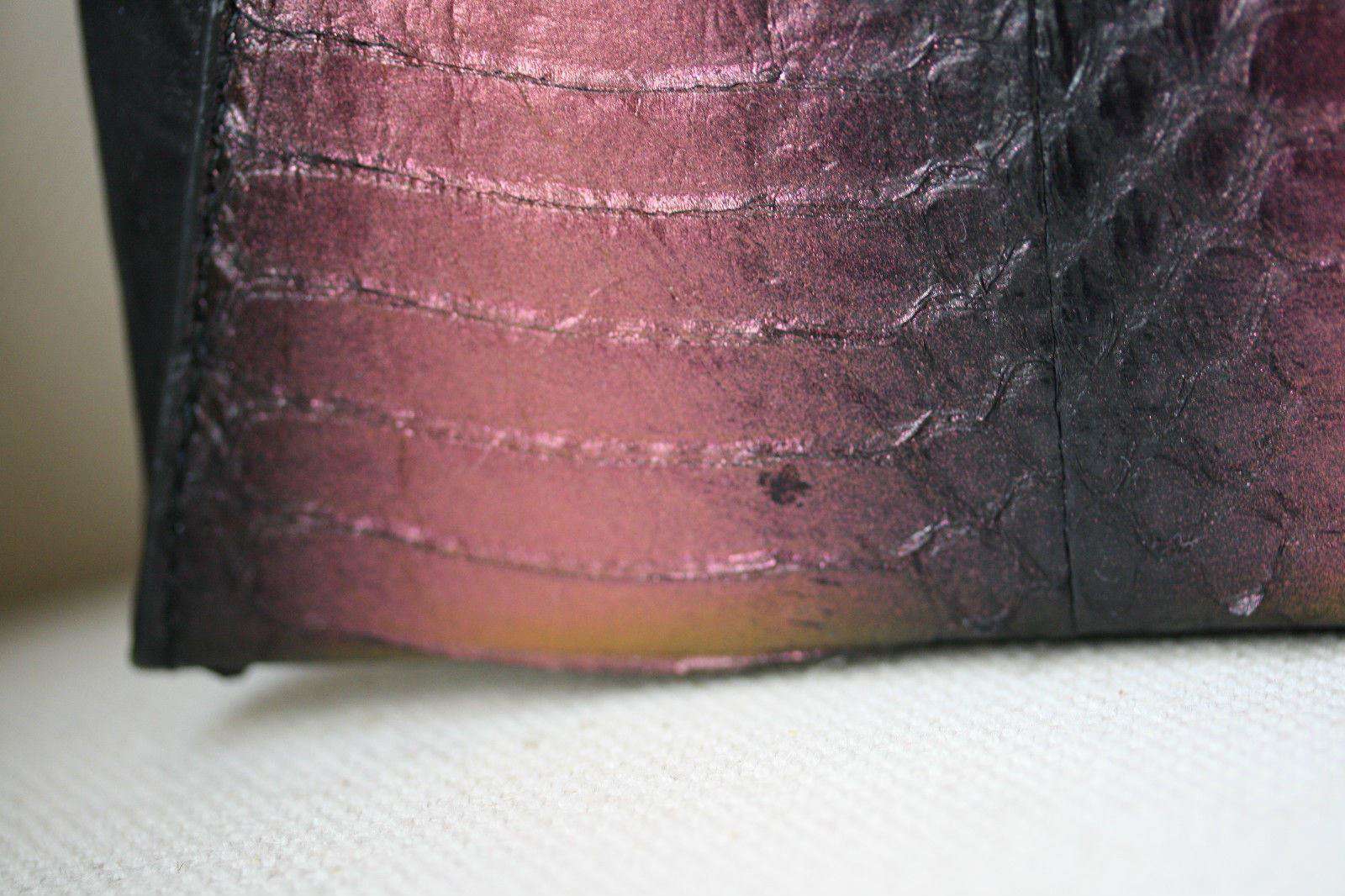 STARK AT HARRODS RED EASTWEST PYTHON CLUTCH BAG - Image 8