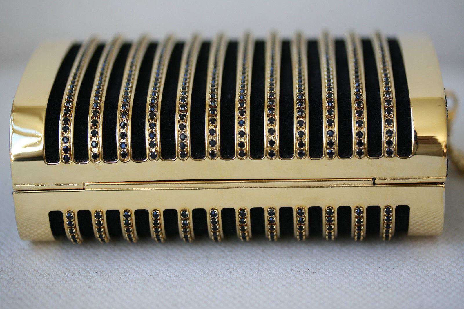STARK AT HARRODS SEDUCTRESS GOLD BLACK CRYSTAL BOX CLUTCH - Image 10