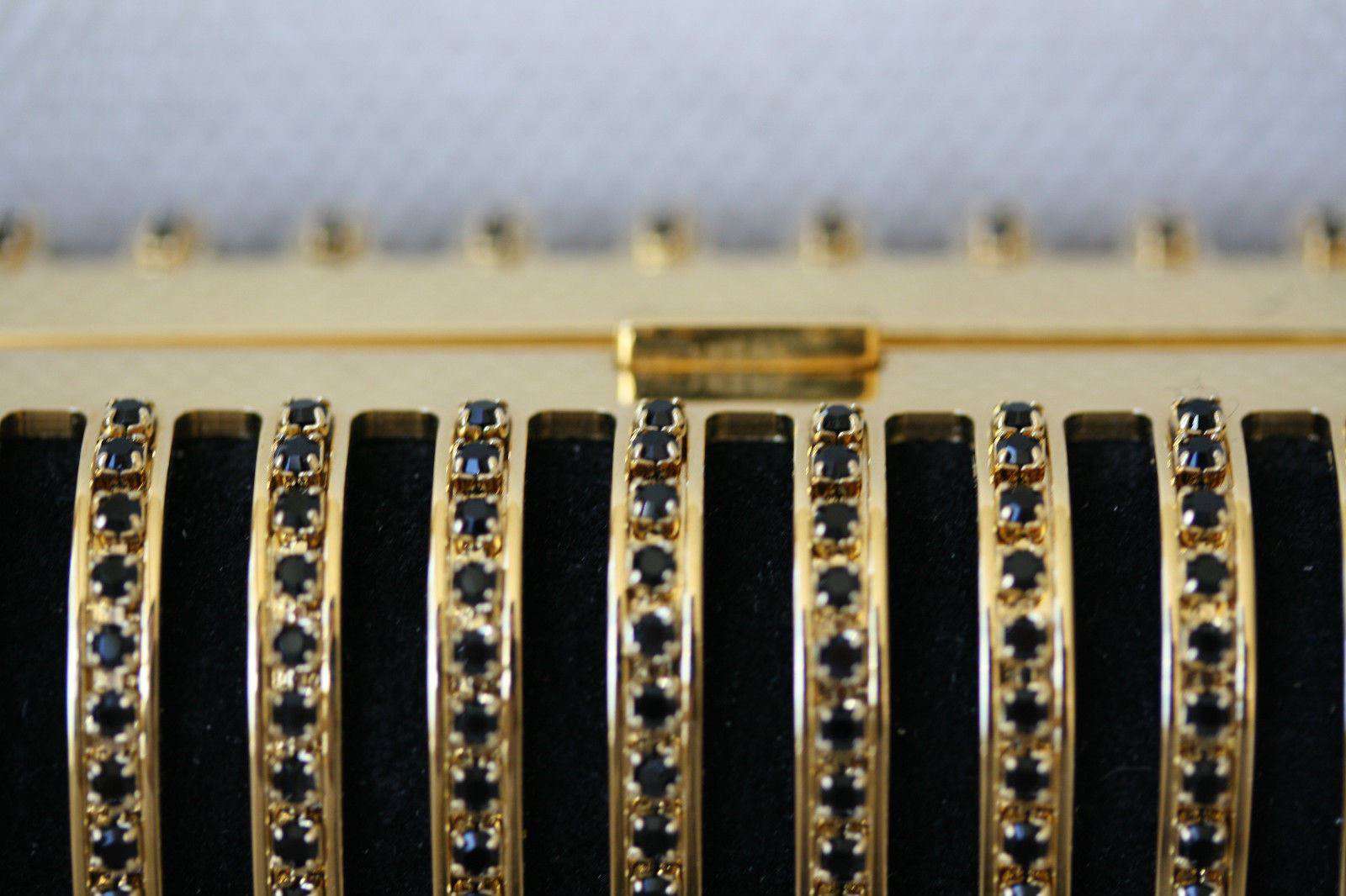 STARK AT HARRODS SEDUCTRESS GOLD BLACK CRYSTAL BOX CLUTCH - Image 9