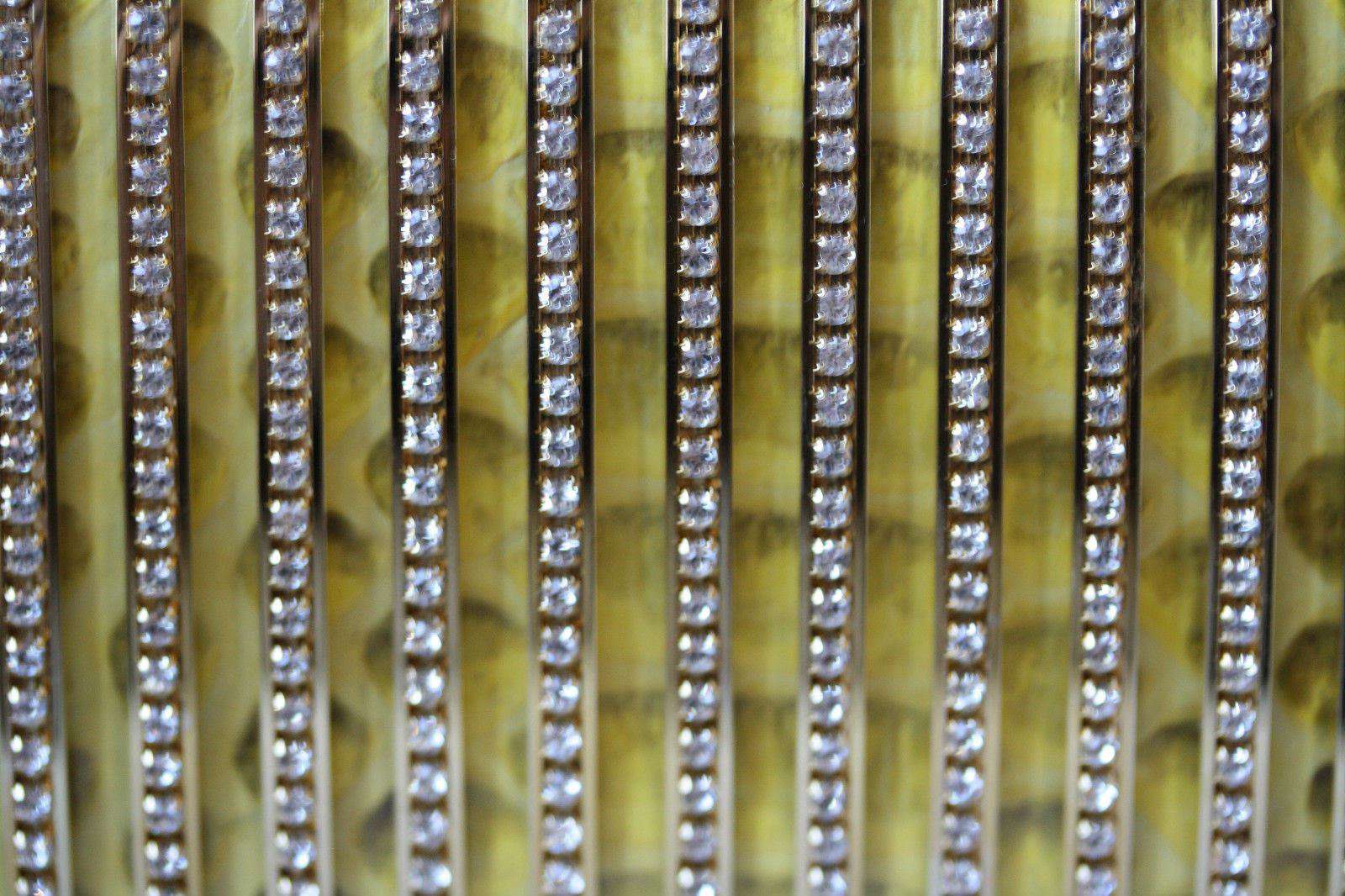 STARK AT HARRODS SEDUCTRESS GOLD YELLOW PYTHON CRYSTAL BOX CLUTCH - Image 5