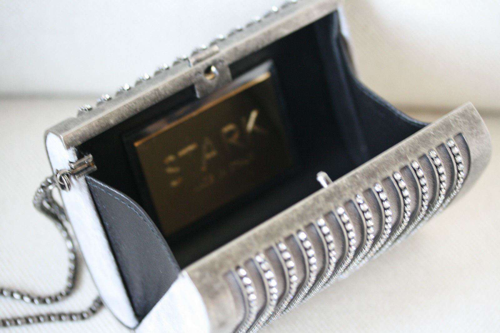 STARK AT HARRODS SEDUCTRESS SILVER CRYSTAL BOX CLUTCH - Image 12
