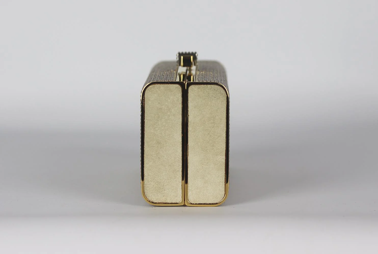 STARK BRILLIANCE EMBELLISHED SUEDE BOX CLUTCH - Image 3