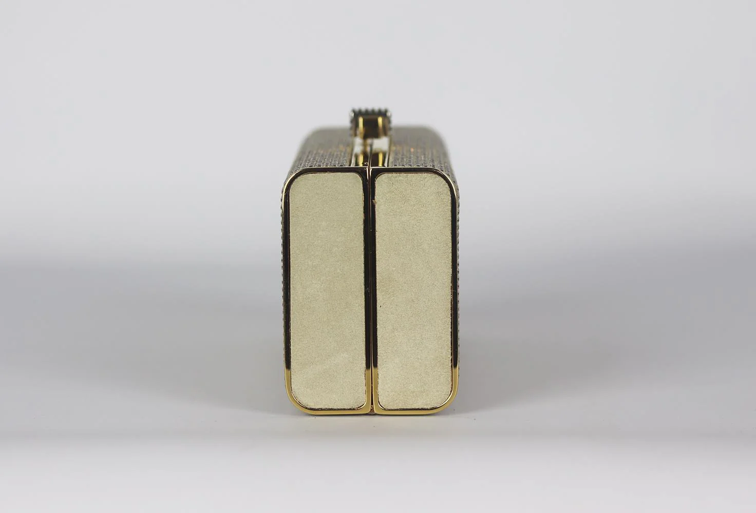 STARK BRILLIANCE EMBELLISHED SUEDE BOX CLUTCH - Image 4