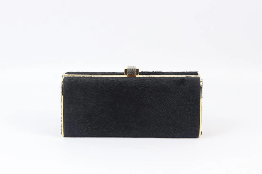 STARK CALF HAIR AND LEATHER BOX CLUTCH - Image 2