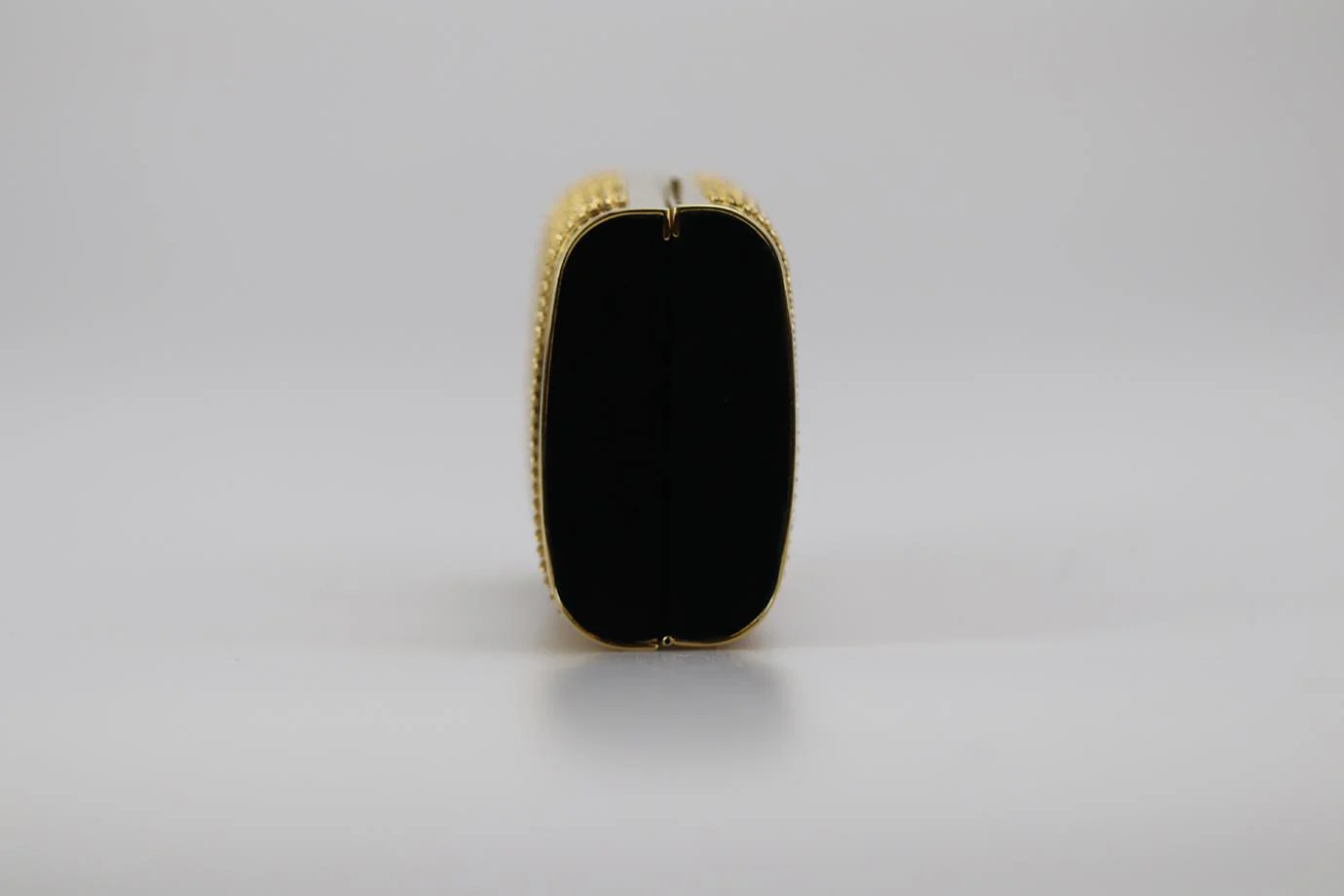 STARK CRYSTAL EMBELLISHED PYTHON AND GOLD TONE CLUTCH - Image 3