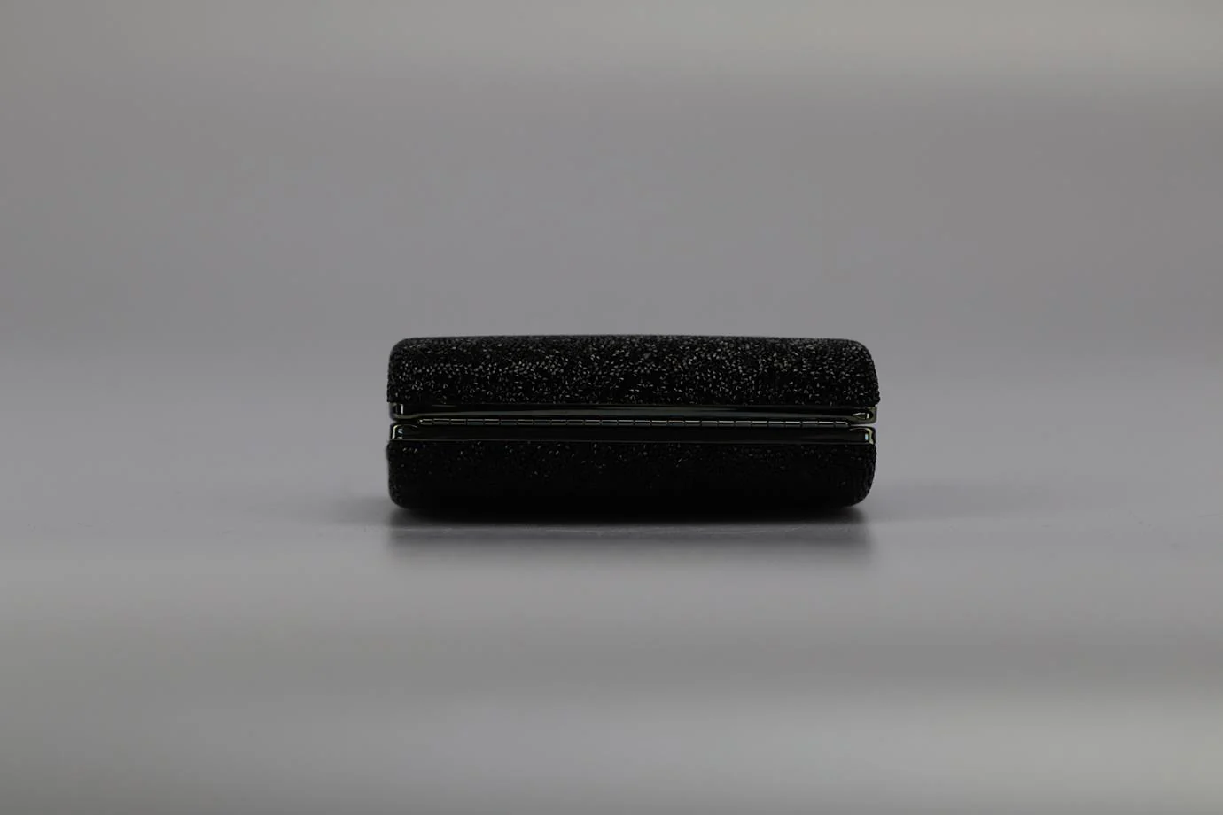 STARK CRYSTAL EMBELLISHED SUEDE AND GUNMETAL TONE CLUTCH - Image 6