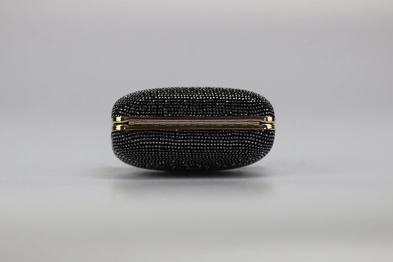 STARK CRYSTAL EMBELLISHED SUEDE AND SILVER TONE CLUTCH - Image 7