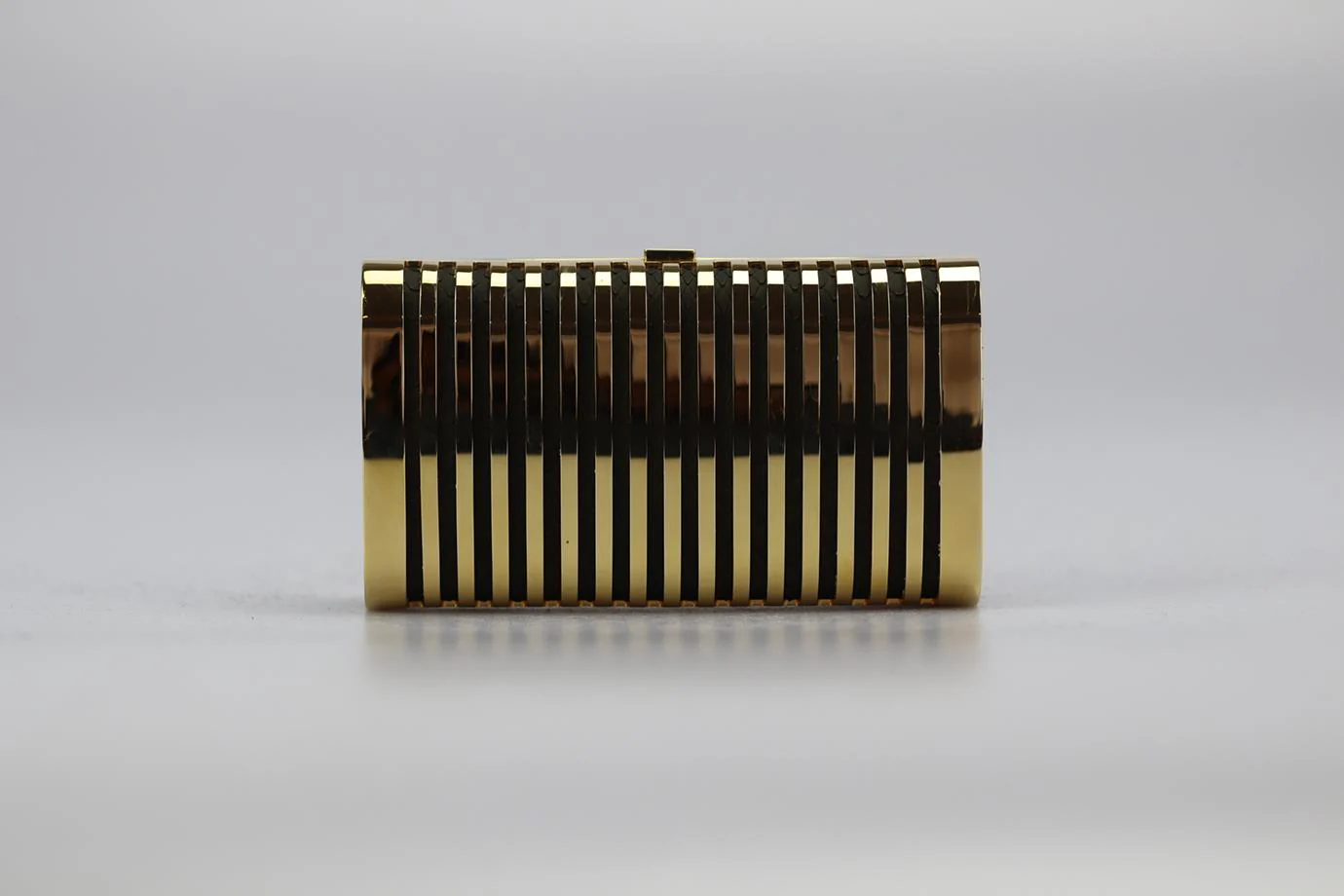 STARK PYTHON AND GOLD TONE CLUTCH - Image 5