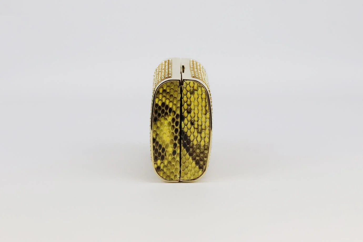STARK SEDUCTRESS CRYSTAL EMBELLISHED PYTHON BOX CLUTCH - Image 5