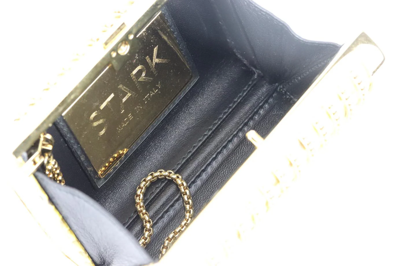 STARK SEDUCTRESS CRYSTAL EMBELLISHED PYTHON BOX CLUTCH - Image 8
