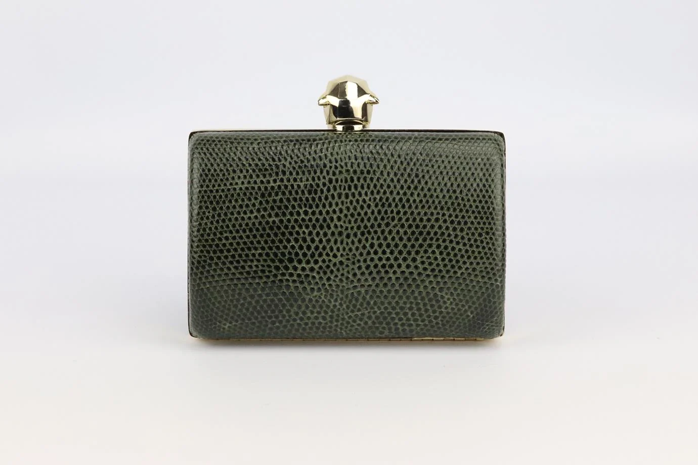 STARK SNAKE EFFECT LEATHER BOX CLUTCH - Image 3