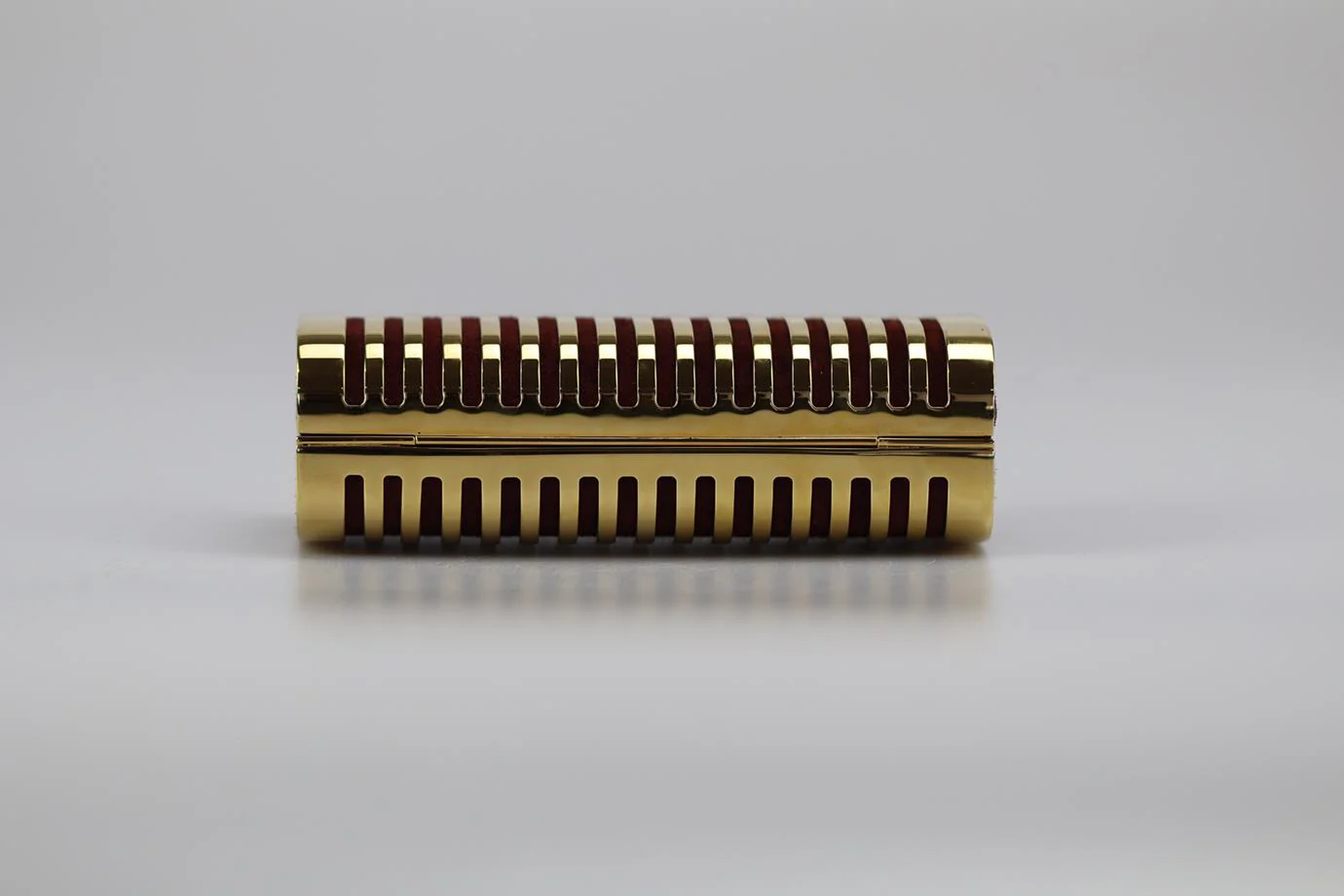 STARK SUEDE AND GOLD TONE CLUTCH - Image 6