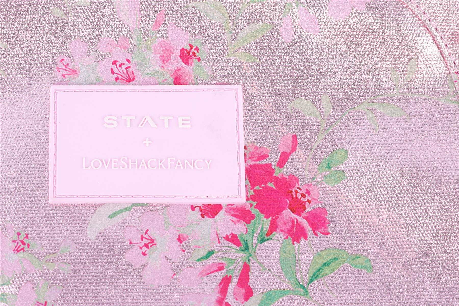 STATE + LOVESHACKFANCY PINK KIDS GIRLS BACKPACK - Image 3